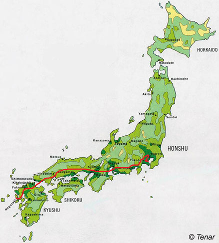 Карта Японии | Япония - интересные факты и места Maps-World.ru