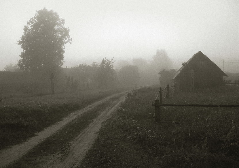 Вечерний туман в деревне. 09/30