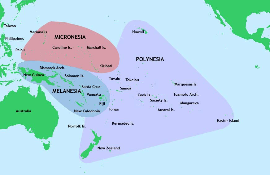 Карта островов Таити и Муреа, Полинезия | Map of the islands ...