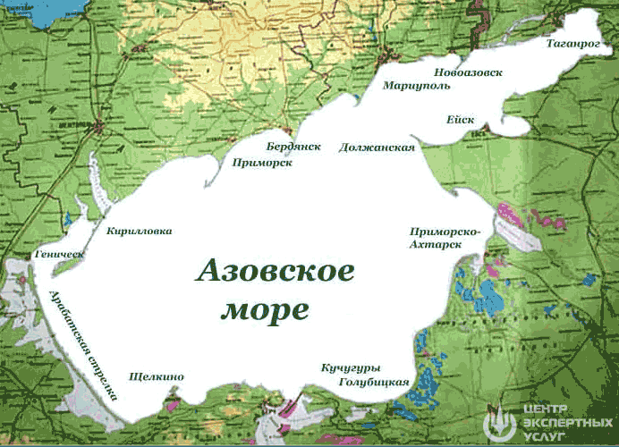 Азовское море на карте Украины, мира и Европы 2024 - abal.com.ua