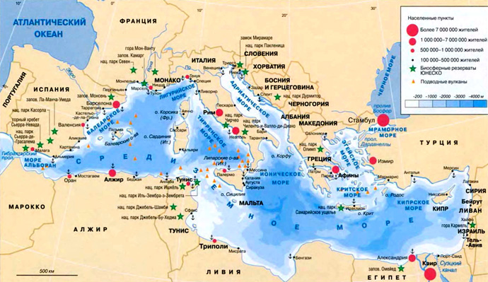 Западное Средиземное море Бесплатная карта, бесплатная карта ...
