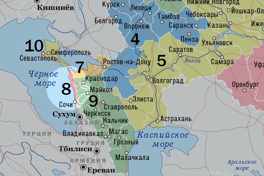 Карта Черноморского побережья Крыма в Украине | В Коктебель ...