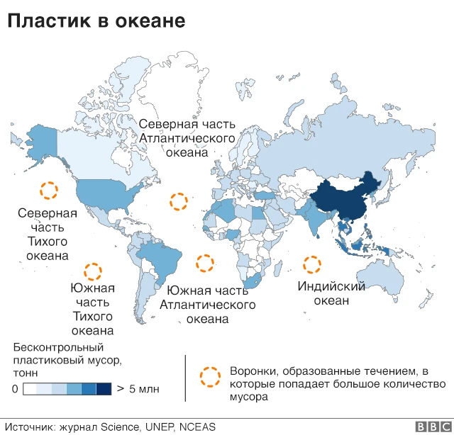 Большое мусорное пятно в Тихом океане оказалось даже больше ...